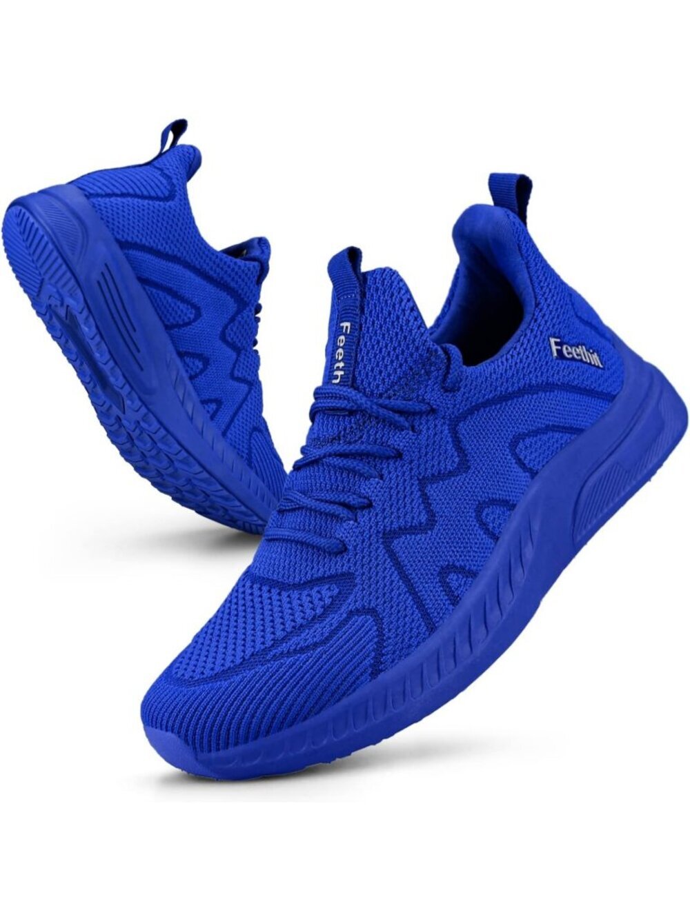 Women's Blue Mesh Lightweight Slip on Sneakers for Travel Work Athletic Shoes